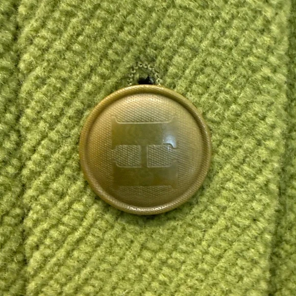 Authentic Hermes Vintage Green Wool Coat - Picture 3 of 9